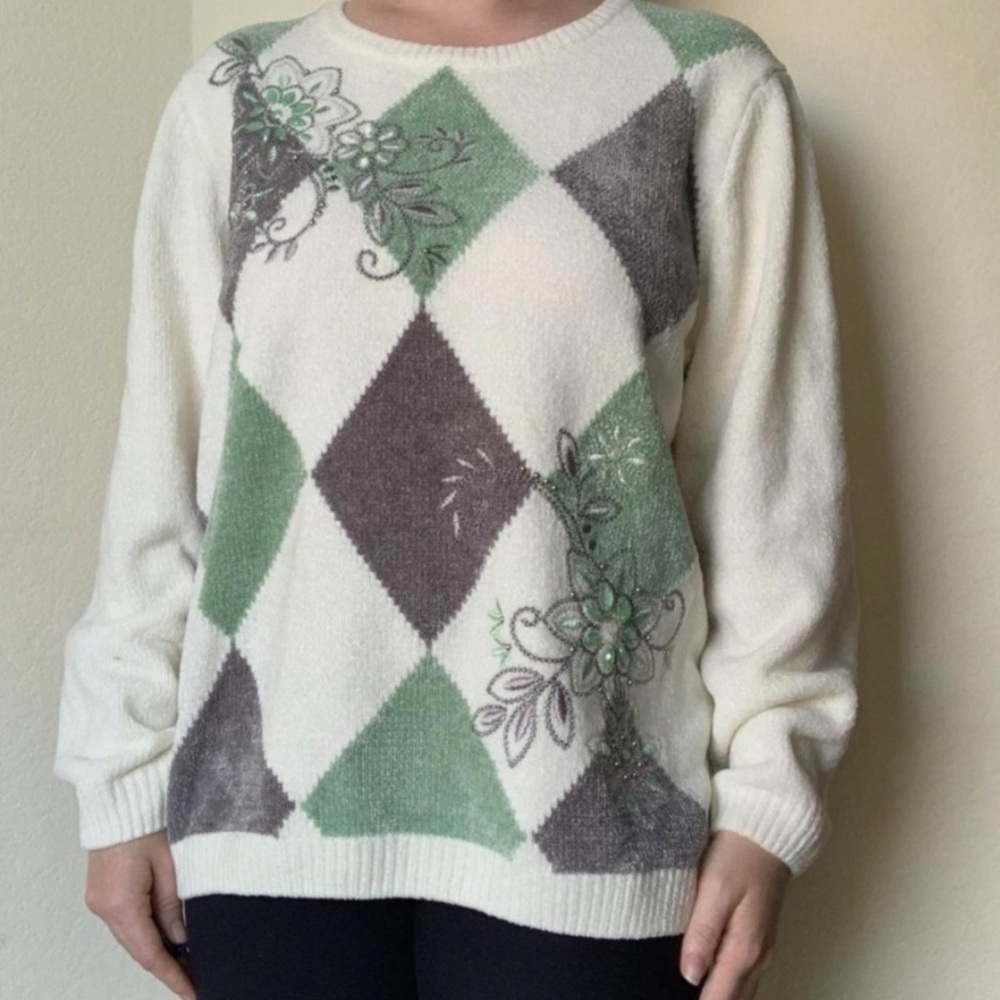 Vintage Alfred Dunner Argyle Sweater